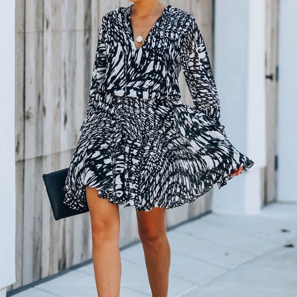 Vici Dresses & Skirts - Swiss dot elastic waist billowy dress